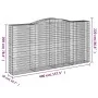 Gabion basket arch shape galvanized iron 400x50x200/220 cm by vidaXL, Pots and planters - Ref: Foro24-153540, Price: 255,23 €...