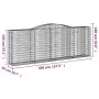 Cesta gaviones forma arco hierro galvanizado 400x50x140/160 cm de vidaXL, Maceteros y jardineras - Ref: Foro24-153537, Precio...