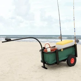 Carrito de pesca con bolsa de acero negro de vidaXL, Carros e islas - Ref: Foro24-153604, Precio: 131,43 €, Descuento: %