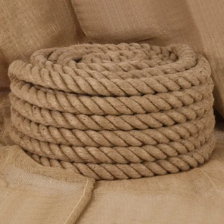 Jute rope 25 m long and 40 mm thick by vidaXL, Ropes and metal cords - Ref: Foro24-153777, Price: 192,06 €, Discount: %