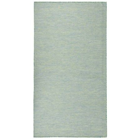 Türkisfarbener flachgewebter Outdoor-Teppich 80x150 cm von vidaXL, Teppiche - Ref: Foro24-340799, Preis: 29,03 €, Rabatt: %