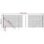 Anthrazitgrauer verzinkter Stahldrahtzaun 2x10 m von vidaXL, Zaunpaneele - Ref: Foro24-154198, Preis: 123,72 €, Rabatt: %
