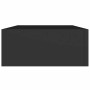 Estantes de pared con cajón 2 uds MDF negro 40x23,5x10 cm
