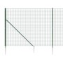 Drahtzaun mit Ankerspitzen grün 2,2x25 m von vidaXL, Zaunpaneele - Ref: Foro24-154111, Preis: 392,79 €, Rabatt: %
