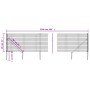 Wire fence with anchor spikes anthracite gray 0.8x25 m by vidaXL, fence panels - Ref: Foro24-154248, Price: 180,57 €, Discoun...