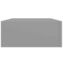 Estante con cajón de pared MDF gris 40x23,5x10 cm