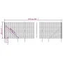 Drahtzaun mit Ankerspitzen grün 1,8x25 m von vidaXL, Zaunpaneele - Ref: Foro24-154109, Preis: 300,67 €, Rabatt: %
