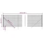 Anthrazitgrauer verzinkter Stahldrahtzaun 1,4x10 m von vidaXL, Zaunpaneele - Ref: Foro24-154195, Preis: 95,03 €, Rabatt: %