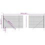 Near anthracite grey galvanized steel wire 1.4x10 m by vidaXL, fence panels - Ref: Foro24-154195, Price: 93,57 €, Discount: %