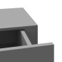 Estantes de pared con cajón 2 uds MDF gris 40x23,5x10 cm