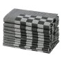 Paños de cocina 10 uds algodón negro y blanco 50x70 cm