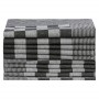 Paños de cocina 10 uds algodón negro y blanco 50x70 cm