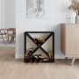 Weinregal aus massivem schwarzem Kiefernholz, 62 x 25 x 62 cm von vidaXL, Wein- und Spirituosenschränke - Ref: Foro24-821763,...
