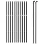 Anthrazitgrauer Zaun aus verzinktem Stahldraht 0,8 x 25 m von vidaXL, Zaunpaneele - Ref: Foro24-154200, Preis: 110,22 €, Raba...