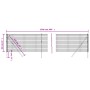 Anthracite gray galvanized steel wire fence 0.8x25 m by vidaXL, fence panels - Ref: Foro24-154200, Price: 111,16 €, Discount: %