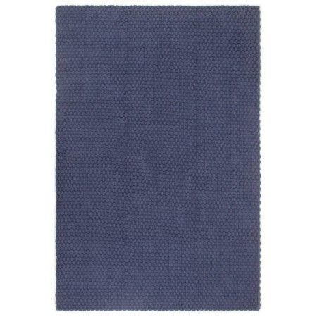 Rechteckiger Marineblauer Baumwollteppich 180x250 cm von vidaXL, Teppiche - Ref: Foro24-345128, Preis: 100,72 €, Rabatt: %