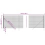 Cerca de alambre de acero galvanizado gris antracita 2,2x25 m de vidaXL, Paneles de vallas - Ref: Foro24-154207, Precio: 283,...