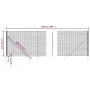 Galvanized steel wire fence in anthracite grey, 2.2x25 m. by vidaXL, fence panels - Ref: Foro24-154207, Price: 279,57 €, Disc...