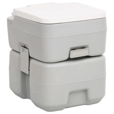 Tragbare HDPE Campingtoilette grau und weiß 20+10 L von vidaXL, Urinale und mobile Toiletten - Ref: Foro24-154406, Preis: 136...