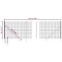 Anthracite gray galvanized steel wire fence 1.6x25 m by vidaXL, fence panels - Ref: Foro24-154236, Price: 179,09 €, Discount: %