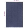 Alfombra rectangular algodón azul marino 180x250 cm