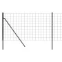 Galvanized steel wire fence, anthracite color, 0.8x10 meters. by vidaXL, fence panels - Ref: Foro24-154224, Price: 68,38 €, D...