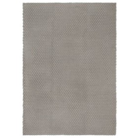Alfombra rectangular algodón gris 120x180 cm