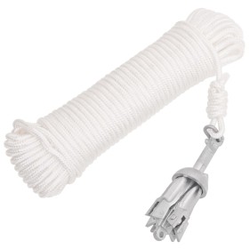 Ancla plegable con cuerda hierro maleable plateado 0,7 kg de vidaXL, Anclas - Ref: Foro24-94275, Precio: 22,54 €, Descuento: %