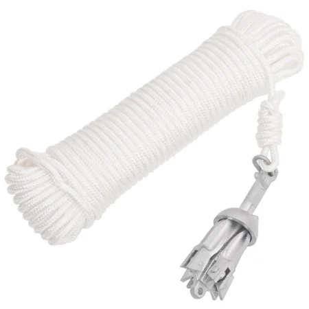 Ancla plegable con cuerda hierro maleable plateado 0,7 kg de vidaXL, Anclas - Ref: Foro24-94275, Precio: 23,46 €, Descuento: %