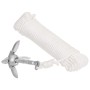 Ancla plegable con cuerda hierro maleable plateado 0,7 kg de vidaXL, Anclas - Ref: Foro24-94275, Precio: 22,54 €, Descuento: %