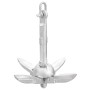 Ancla plegable con cuerda hierro maleable plateado 0,7 kg de vidaXL, Anclas - Ref: Foro24-94275, Precio: 22,54 €, Descuento: %