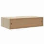 Estante con cajón de pared MDF roble y blanco 40x23,5x10 cm