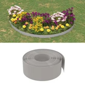 Gray polyethylene garden border 10 m 20 cm by vidaXL, Garden edging and edging - Ref: Foro24-154399, Price: 43,56 €, Discount: %