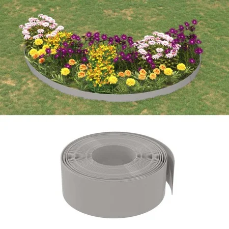 Gray polyethylene garden border 10 m 20 cm by vidaXL, Garden edging and edging - Ref: Foro24-154399, Price: 43,56 €, Discount: %