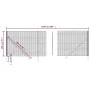 Anthrazitgrauer verzinkter Stahldrahtzaun 2x25 m von vidaXL, Zaunpaneele - Ref: Foro24-154206, Preis: 251,05 €, Rabatt: %