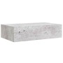 Estante de pared con cajón MDF gris hormigón 40x23,5x10 cm