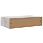 Estante de pared con cajón MDF gris hormigón 40x23,5x10 cm