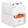 White HDPE and PP integrated camping toilet 24+17 L by vidaXL, Urinals and portable toilets - Ref: Foro24-154411, Price: 374,...