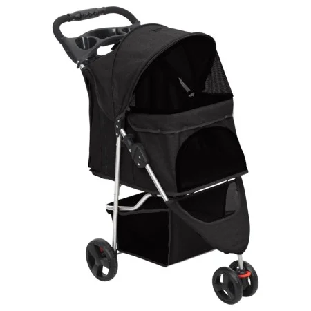 Folding dog stroller black oxford fabric 80x46x98 cm by vidaXL, pet strollers - Ref: Foro24-172196, Price: 96,84 €, Discount: %