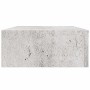 Estante de pared con cajón 2 uds MDF gris hormigón 40x23,5x10cm