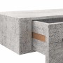 Estante de pared con cajón 2 uds MDF gris hormigón 40x23,5x10cm