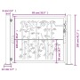 Gartentor Cortenstahl Bambus Design 105x105 cm von vidaXL, Gartentore - Ref: Foro24-153185, Preis: 164,33 €, Rabatt: %