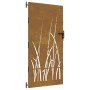 Puerta de jardín acero corten diseño hierba 85x175 cm de vidaXL, Puertas de jardín - Ref: Foro24-153224, Precio: 182,38 €, De...