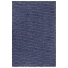 Rechteckiger marineblauer Baumwollteppich 120x180 cm von vidaXL, Teppiche - Ref: Foro24-345126, Preis: 67,11 €, Rabatt: %