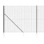 Wire fence with anchor spikes anthracite gray 1.4x10 m by vidaXL, fence panels - Ref: Foro24-154243, Price: 112,43 €, Discoun...
