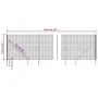 Wire fence with anchor spikes anthracite gray 1.4x10 m by vidaXL, fence panels - Ref: Foro24-154243, Price: 112,43 €, Discoun...