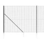 Anthrazitgrauer Drahtzaun mit Ankerspießen 1,8x25 m von vidaXL, Zaunpaneele - Ref: Foro24-154253, Preis: 293,35 €, Rabatt: %