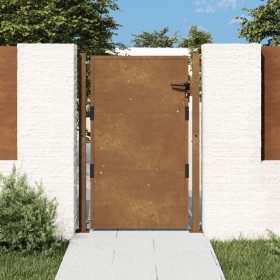 Puerta de jardín acero corten 105x130 cm de vidaXL, Puertas de jardín - Ref: Foro24-153204, Precio: 212,71 €, Descuento: %
