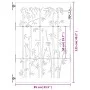 Gartentor aus Cortenstahl, Bambus-Design, 85 x 125 cm von vidaXL, Gartentore - Ref: Foro24-153234, Preis: 138,07 €, Rabatt: %