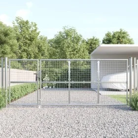 Gartengittertür aus silber verzinktem Stahl, 350 x 175 cm von vidaXL, Gartentore - Ref: Foro24-154552, Preis: 412,69 €, Rabat...